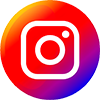 The image is the logo of instagram, featuring a camera outline with a rainbow gradient background, symbolizing the photo and video sharing social media platform.